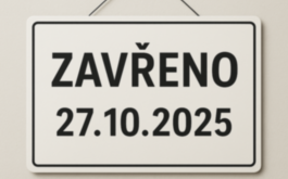 Otevírací doba v pondělí 27.10.2025